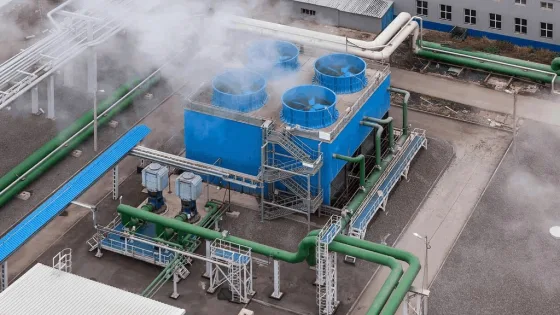 Instalaciones de servicios y refrigeración en planta industrial